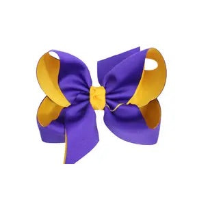 6.5 Purple and Gold Bow