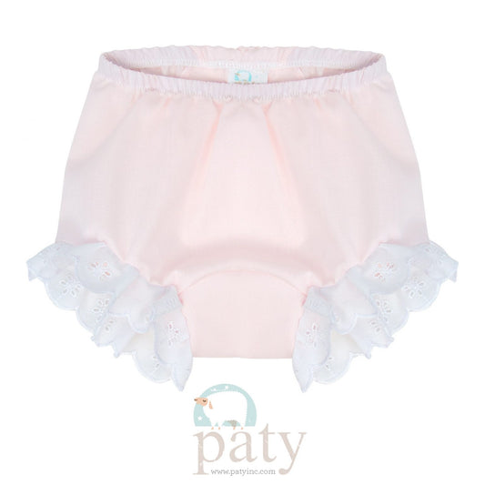 Pink Eyelet Diaper Cover