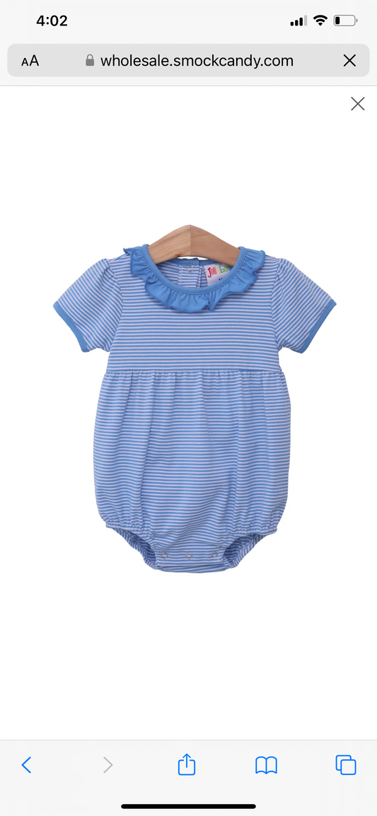 Eleanor Bubble Cornflower Blue Stripe