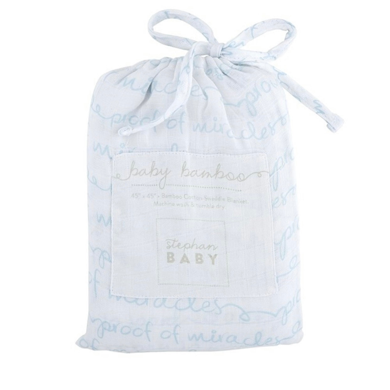 Proof of Miracles Blue & White Baby Blanket