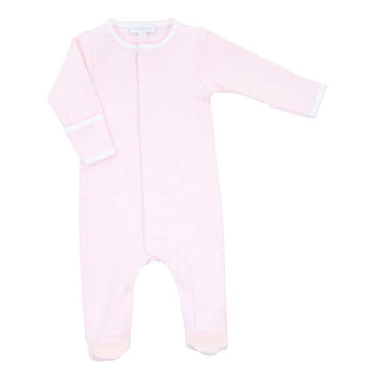 Mini Stripe Pink Footie and Hat