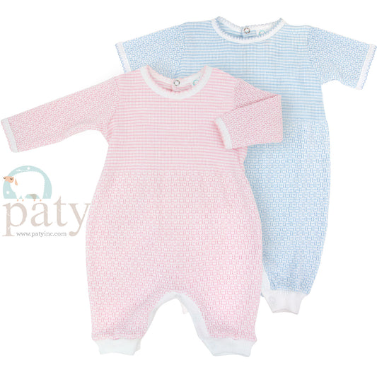 Long Sleeve Blue Romper