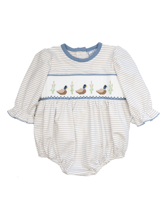 Mallard Duck Smocked Girl Bubble