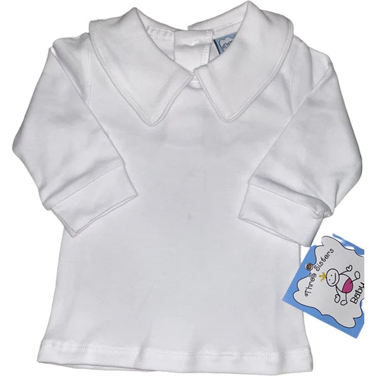 Boys white knit L/S shirt