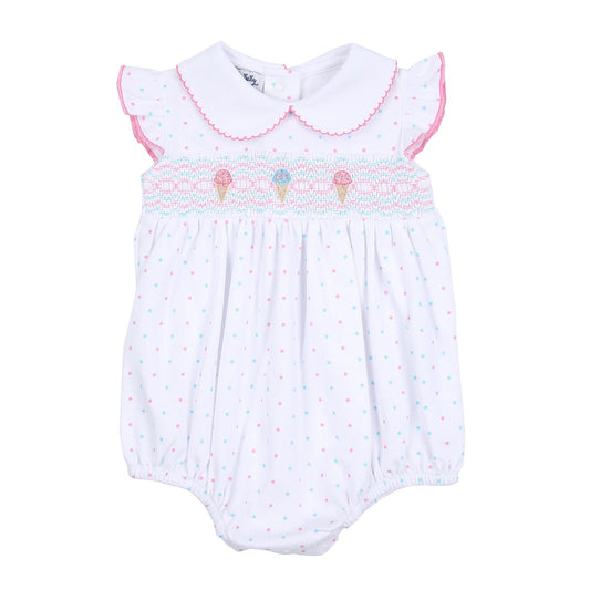 Ice Cream Classic Smocked Collared Bubble