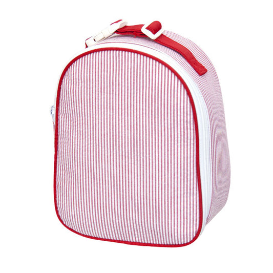 Red Seersucker Stripe Gumdrop Lunchbox