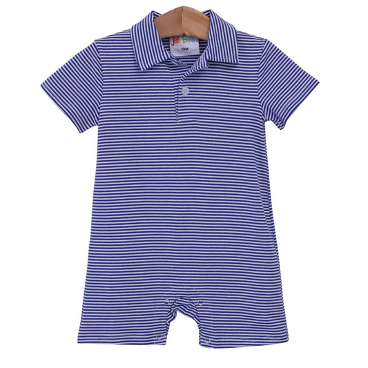 Navy Polo Romper