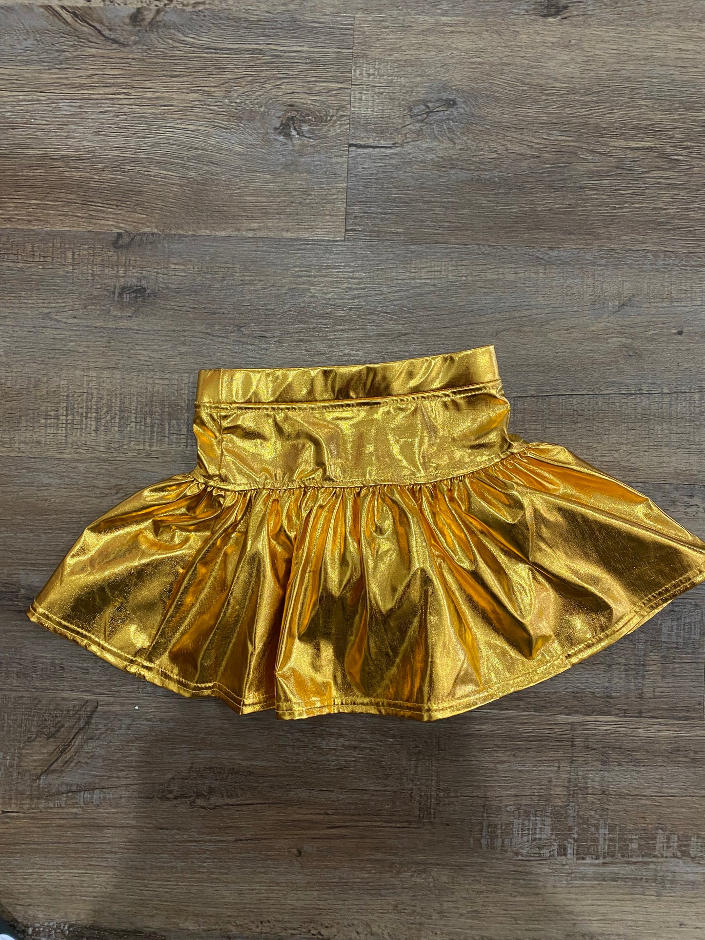 Gold Metallic Skort