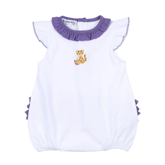TIGER FOOTBALL EMBROIDERED BUBBLE - PURPLE/GOLD