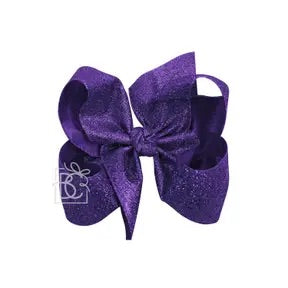 6.5 Purple Glitter Bow