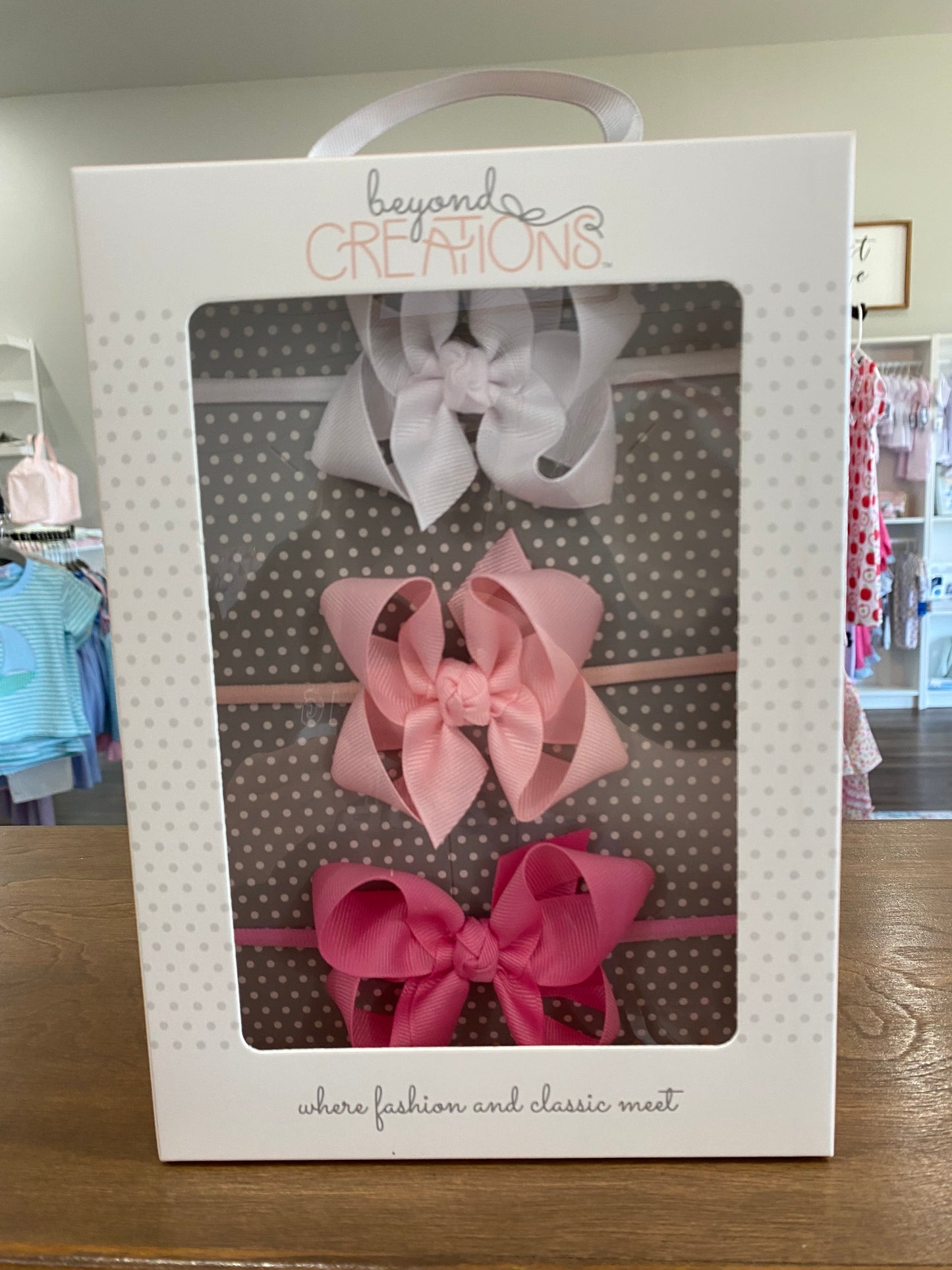 3.5 Pink Bow Set Box