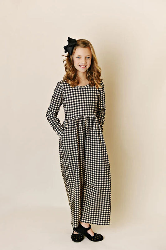 Swoon Baby Prim Gingham Pocket Romper