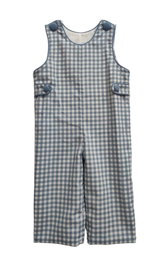 Blue Gingham Boys Longall