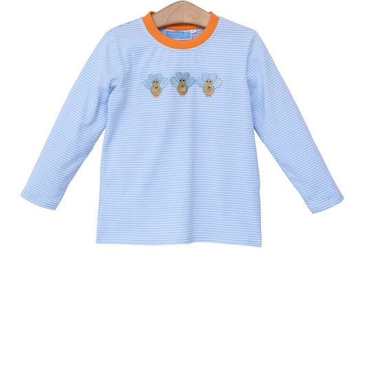 Turkey Trio Embroidery Shirt