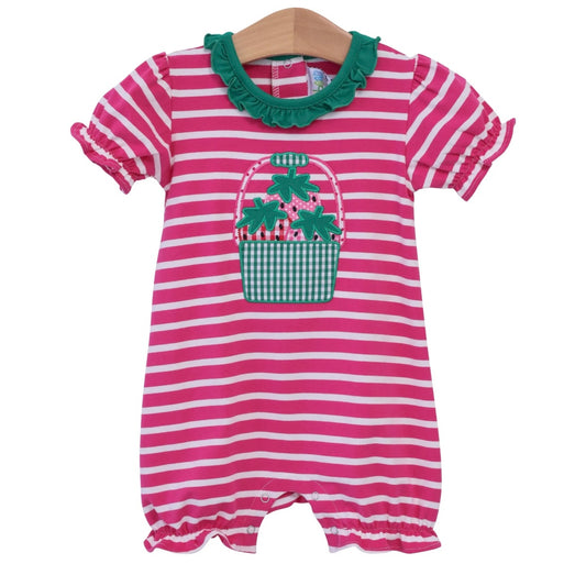 Strawberry Basket Applique Romper